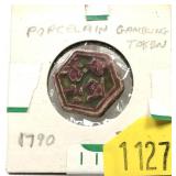 Porcelain gambling token