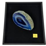 Polished blue geode, 4.25" x 3.25" x 3"