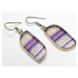 Sterling silver bezel set banded gemstone shepherd