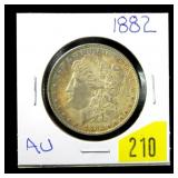 1882 Morgan dollar, AU