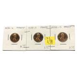 x3- Lincoln Proof cents: 1975-S, 1977-S, 1978-S,