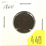 1864 2-cent piece