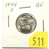 1944-S Jefferson nickel, 35% silver