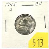 1945-S Jefferson nickel, 35% silver
