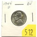 1944-D Jefferson nickel, 35% silver