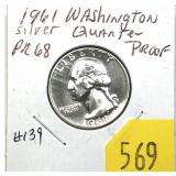 1961 Washington quarter, Proof