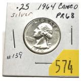 1964 Washington quarter, Proof