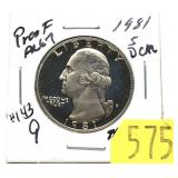 1981-S Washington quarter, Proof