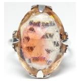 Sterling silver unusual colored vintage ring,