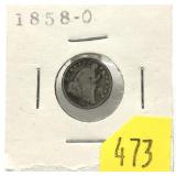 1858-O half dime