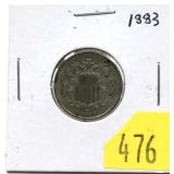 1883 Shield nickel
