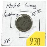1903 German 5 pfennigs