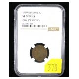 1909-S Indian Head cent, NGC slab certified