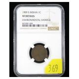 1908-S Indian Head cent, NGC slab certified