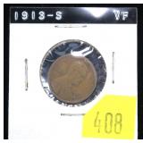 1913-S Lincoln cent
