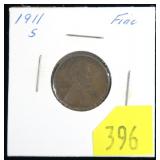 1911-S Lincoln cent