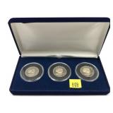 Susan B. Anthony 3-piece Proof dollar set