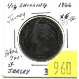 1866 Jersey 1/13th schilling