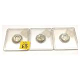 x3 Dimes, 90% silver, -x3 dimes, Sold by the