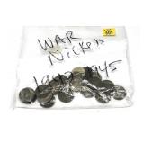 x22- War nickels, 35% silver, -x22 nickels, Sold