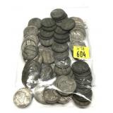 x78- War nickels, 35% silver, -x78 nickels, Sold