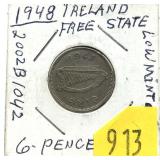 1948 Ireland 6 pence