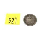 1857 Seated Liberty dime