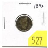 1892 Barber dime