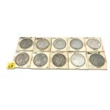 x10- Morgan dollars, mixed dates, -x10 dollars,