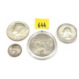 Lot of coins with Proofs, 4 pcs.