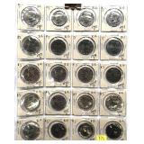 x20 Kennedy BU half dollars 1980-2006, -x20 half