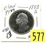 1993-S Washington quarter, Proof