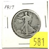 1917 Walking Liberty half dollar