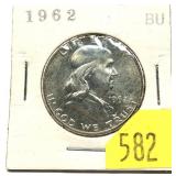1962 Franklin half dollar