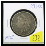 1891-CC Morgan dollar