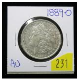 1889-O Morgan dollar, AU