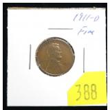 1911-D Lincoln cent
