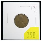 1911-D Lincoln cent