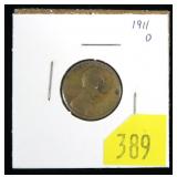 1911-D Lincoln cent