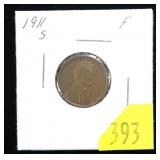 1911-S Lincoln cent