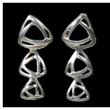 Sterling silver Trinity knot shepherd hook