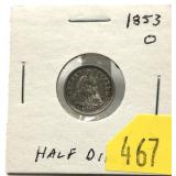 1853-O half dime
