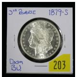 1879-S Morgan dollar, 3rd Reverse, gem BU