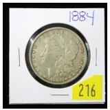 1884 Morgan dollar