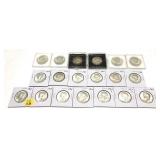 x19- Half dollars, 90% silver, -x19 half dollars,