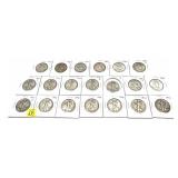 x20- Half dollars, 90% silver, -x20 half dollars,