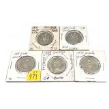 x5- Canadian Proof half dollars -x5 half dollars -