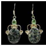 Sterling silver Kambasa jasper and green amethyst