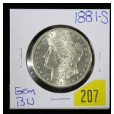 1881-S Morgan dollar, gem BU