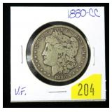 1880-CC Morgan dollar, VF